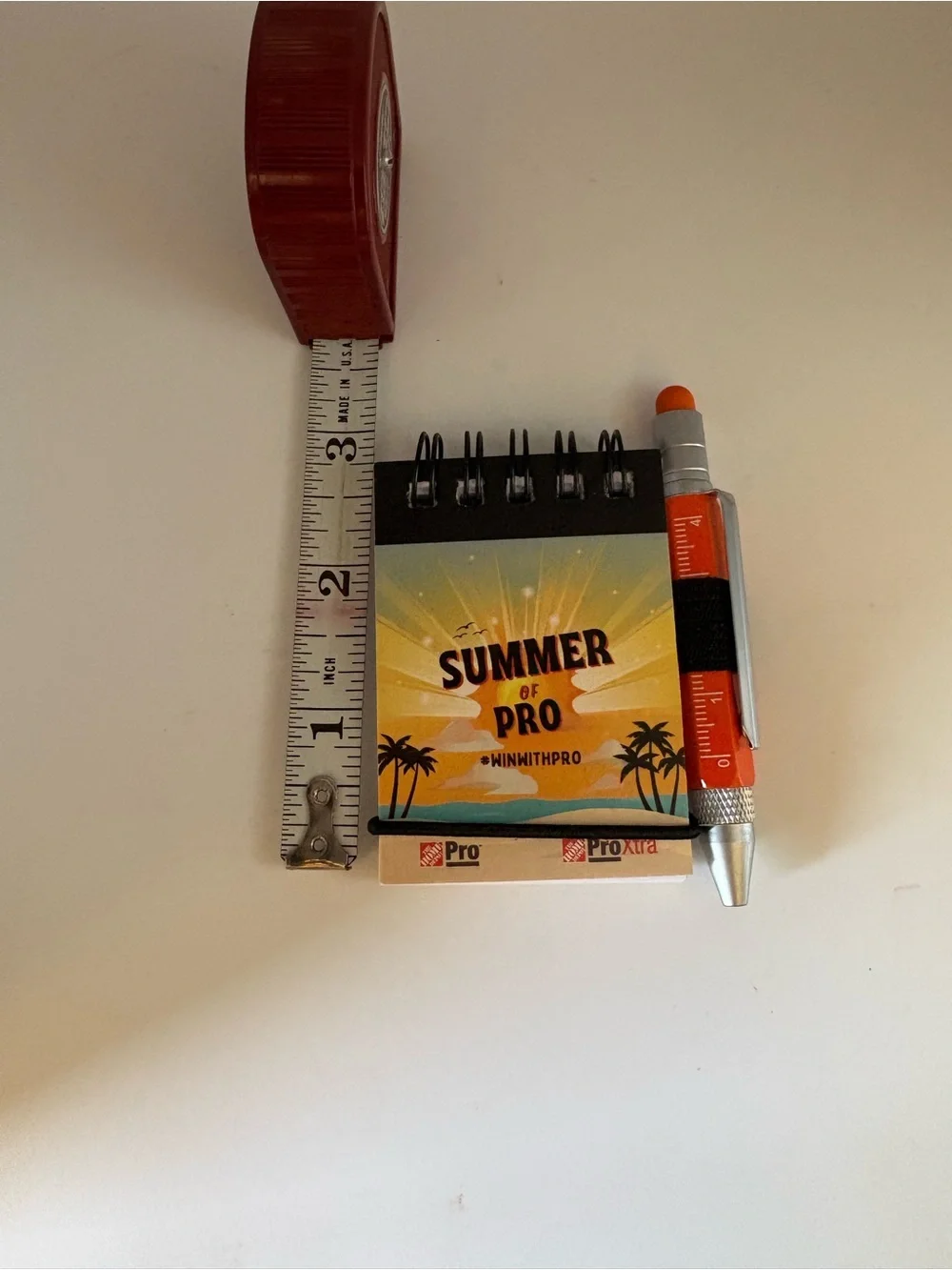 Summer of Pro 2”x3” MINI Spiral Notebook with Orange Promo Pen